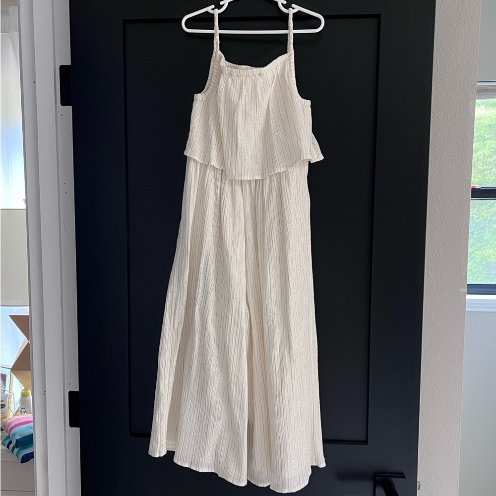 Mini Boden Cream and Gold Jumpsuit